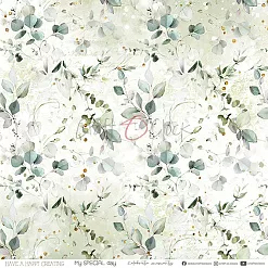 Набор бумаги 30х30 см "Greenery invitation", 6 листов (CraftO'clock)