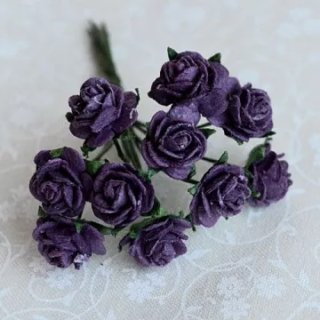 Букет мини розочек "Фиолетовые", 10 шт (Craft)