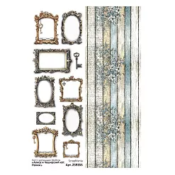 Лист с картинками 10х30 см "Алиса и Чеширский кот. Рамки" (ScrapMania) Лист с картинками 10х30 см "Алиса и Чеширский кот. Рамки" (ScrapMania)