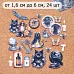 Набор тканевых высечек "Шепот магии", 6х5 см, 24 шт (ScrapMania)