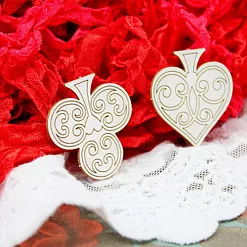 Набор украшений из чипборда "Карточные масти" (Fantasy)