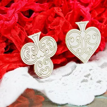 Набор украшений из чипборда "Карточные масти" (Fantasy)