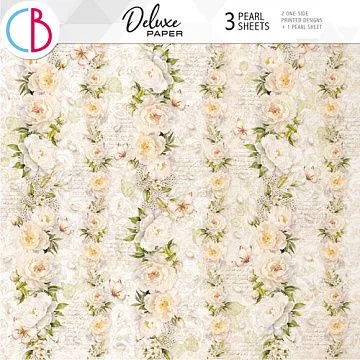 Набор бумаги 30х30 см "Deluxe Pearl. Always & Forever. Жемчужная", 3 листа (Ciao bella)