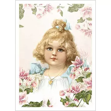 Тканевая карточка мини "Детские нежности. Кудряшка" (ScrapMania)