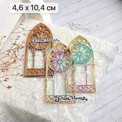 Нож "Готика. Окно с витражом роза", 4,6х10,4 см (ScrapMania)