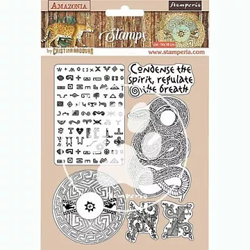 Резиновый штамп "Amazonia. Snake", 6,2х9,3 см (Stamperia)