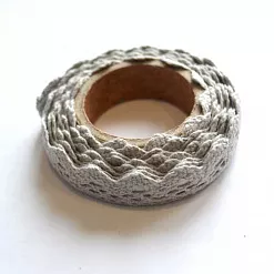 Кружевная лента на клеевой основе "Серая" ширина 1,7 см длина 2,2 м