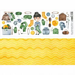 Лист с картинками 10х30 см "Профессии. Рукодельница" (ScrapMania)