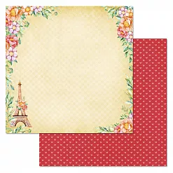 Набор бумаги 30,5х30,5 см "Каникулы в Париже", 12 листов (ScrapMania)