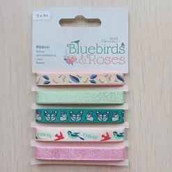 Набор лент "Bluebirds & Roses", 5 шт (DoCrafts)