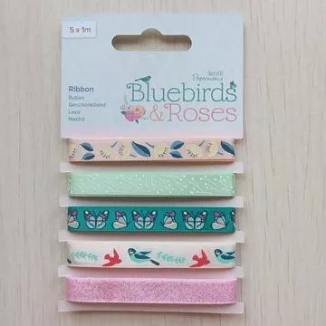 Набор лент "Bluebirds & Roses", 5 шт (DoCrafts)