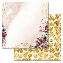 Набор бумаги 20х20 см "Роскошный фламинго", 12 листов (ScrapMania)