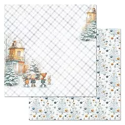 Набор бумаги 20х20 см "Снежинки-мандаринки", 12 листов (ScrapMania) Набор бумаги 20х20 см "Снежинки-мандаринки", 12 листов (ScrapMania)