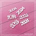 Чипборд "Новогодние надписи 2024 1", 3х1,5 см (СкрапМагия)