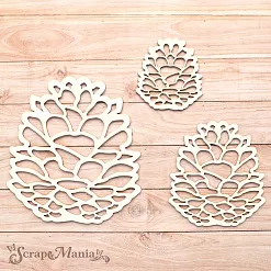 Чипборд "Новогодние традиции. Шейкер. Шишка. Маленькая" (ScrapMania)