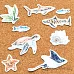 Набор высечек из бумаги "Океания", 37 шт (ScrapMania)