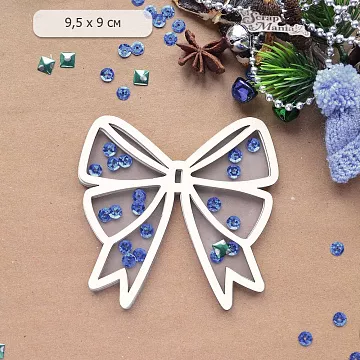 Шейкер "Волшебный снегопад. Бант. Большой", 9,5х9 см (ScrapMania)