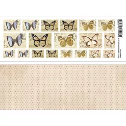 Лист с картинками 10х30 см "Марки 19" (ScrapMania)