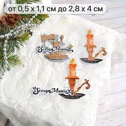 Нож "Добрый праздник. Свечка", 2,8х4 см (ScrapMania)