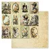 Набор бумаги 30,5х30,5 см "Затерянная среди роз", 12 листов (ScrapMania)