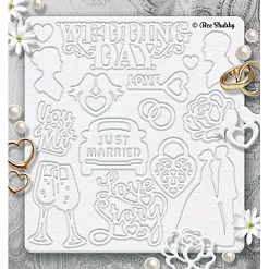 Набор украшений из чипборда "Just married" (Bee Shabby)