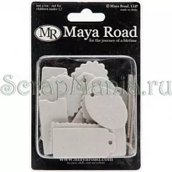 Набор украшений из чипборда "Тэги" (Maya Road)