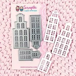 Нож "Набор домиков", 3,5х7,3 см (Scrapiki)