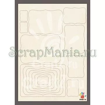 Набор украшений из чипборда "Рамки 6" А4 (Craftz)