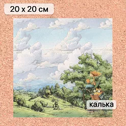 Калька 20х20 см "Лукоморье 01", плотность 110 гр/м2 (ScrapMania) Калька 20х20 см "Лукоморье 01", плотность 110 гр/м2 (ScrapMania)