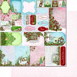 Набор бумаги 30х30 см "Winter's eve", 24 листа (Heartfelt Creations)