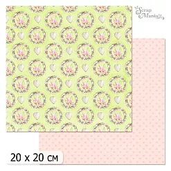 20х20 Бумага "Весенние тюльпаны. Дизайн 6" (ScrapMania)