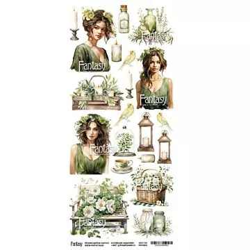Бумага 13х28 см "Идиллия - 3. Лист для вырезания" (Fantasy)
