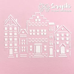 Трафарет "Дом", 9х13,5 см (Scrapiki)