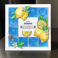 Штамп "Лимон на веточке", 5х3 см (Скрапклуб)