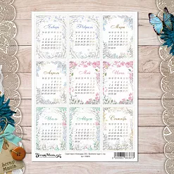 Скрап-карта А4 "Календарь 2021. Времена года" (ScrapMania)