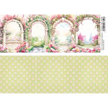 Лист с картинками 10х30 см "Карточки. Арки" (ScrapMania)
