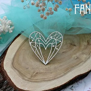 Украшение из чипборда "Сердце" (Fantasy)