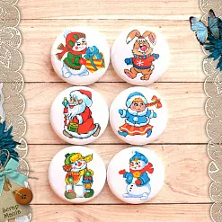 Набор фишек "Снеговики и компания" (Scrapmania)