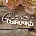 Чипборд "С рождением сыночка", 6,5 см (LeoMammy)