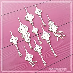 Чипборд "Китайские фонарики 1", 6,5х1,4 см (СкрапМагия)