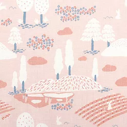 Отрез ткани 45х55 см "Organic cotton rabbit village" (Daily Like)