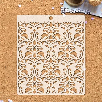 Трафарет 15х18 см "Фономикс. Новогодний. Дамаск" (ScrapMania)