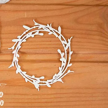 Украшение из чипборда "Венок из вербы" (Просто небо)