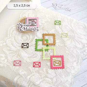 Нож "Марка с конвертом", 2,5х2,5 см (ScrapMania)