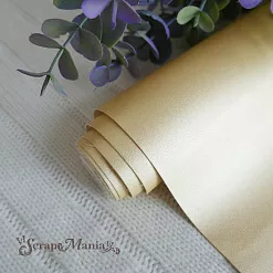 Отрез экокожи 30х69 см "Однотонный. Светло-золотой" (Pty Китай)