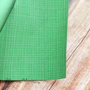 Отрез экокожи 50х70 см "Zephir. Светло-зеленая клетка"