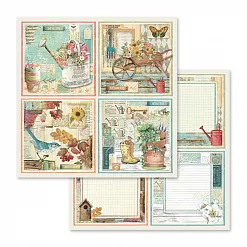 Набор бумаги 30х30 см "Garden", 10 листов (Stamperia)