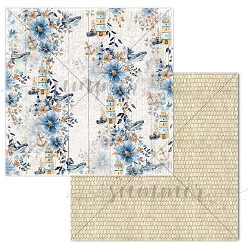 Бумага 30х30 см "У синего моря. Тихая гавань" (Summer Studio)