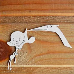 Украшение из чипборда "Малыши 22" (Просто небо)