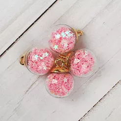 Набор стеклянных подвесок "Шар. Розовые звезды" Набор стеклянных подвесок "Шар. Розовые звезды"